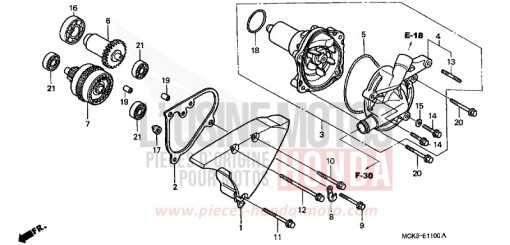 WATER PUMP VT1100C22 de 2002